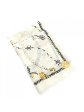 Chanel Shawl Scarf White